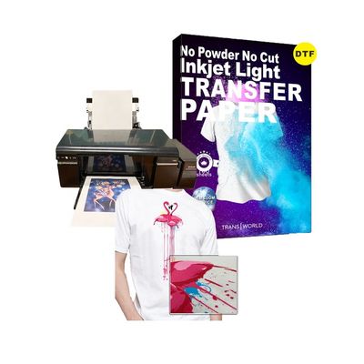 quality  Apparel Wholesale Bulk Size DTF Custom Packing Printable Lightweight No Paper A4 Inkjet Cut Transfer For T Shirt factory